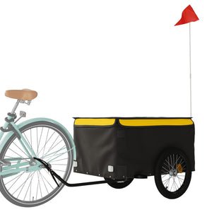 Rimorchio da Bici Nero e Giallo 45 kg in Ferrocod mxl 107744