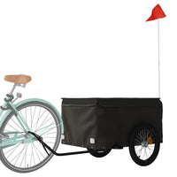 Rimorchio da Bici da Carico Nero 45 kg in Ferro 94094