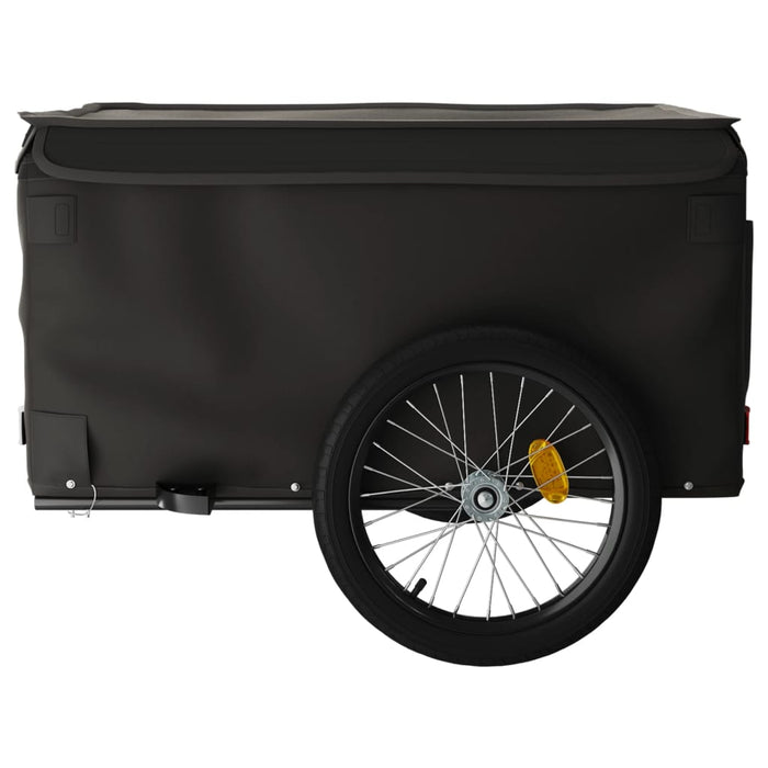 Rimorchio da Bici da Carico Nero 45 kg in Ferro 94094