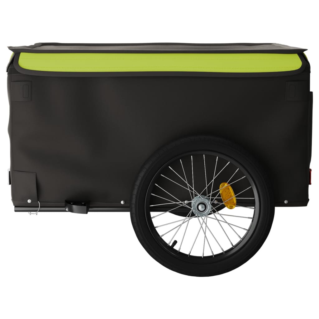 Rimorchio da Bici Nero e Verde 45 kg in Ferro 94095