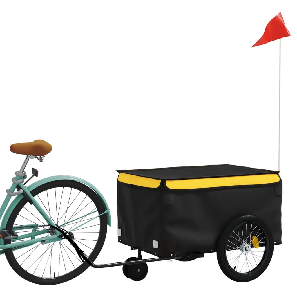 Rimorchio da Bici Nero e Giallo 30 kg in Ferrocod mxl 114528