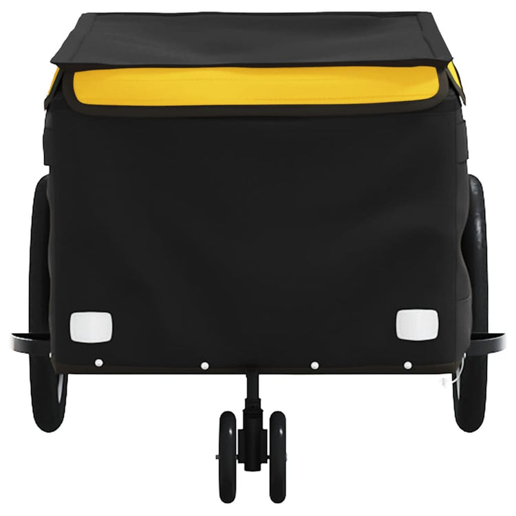 Rimorchio da Bici Nero e Giallo 30 kg in Ferro 94099