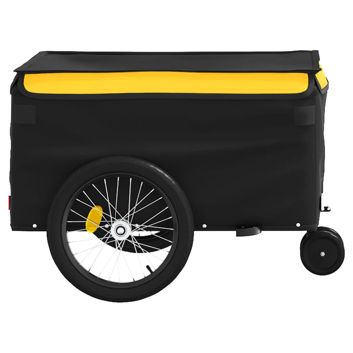 Rimorchio da Bici Nero e Giallo 30 kg in Ferro 94099