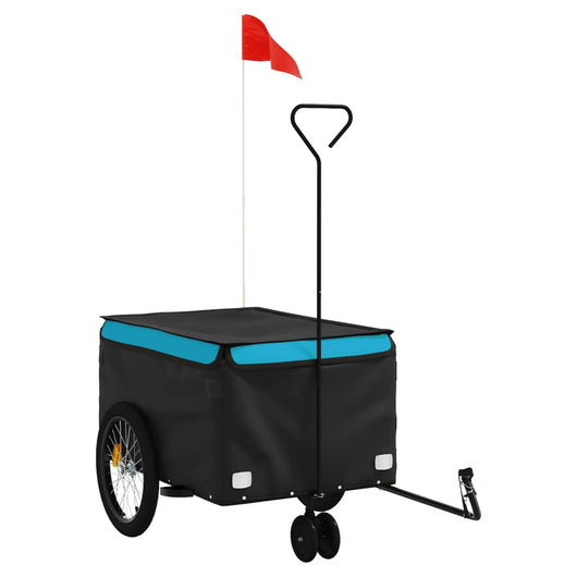 Rimorchio da Bici Nero e Blu 30 kg in Ferro 94100