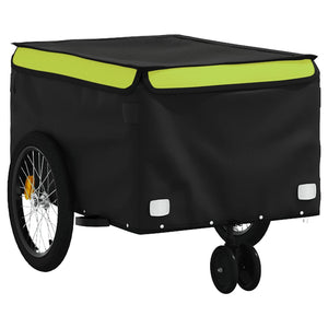 Rimorchio da Bici Nero e Verde 30 kg in Ferro 94102