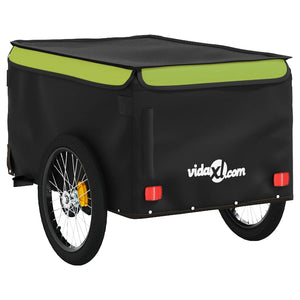 Rimorchio da Bici Nero e Verde 30 kg in Ferro 94102