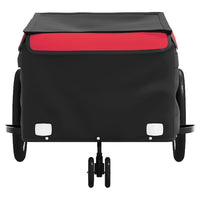 Rimorchio da Bici Nero e Rosso 45 kg in Ferro 94104