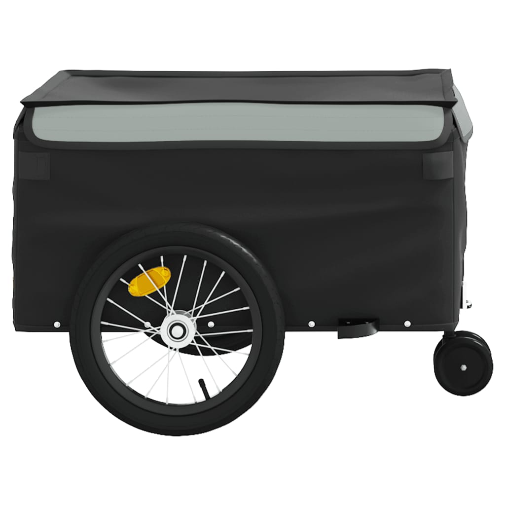 Rimorchio da Bici Nero e Grigio 45 kg in Ferro 94105