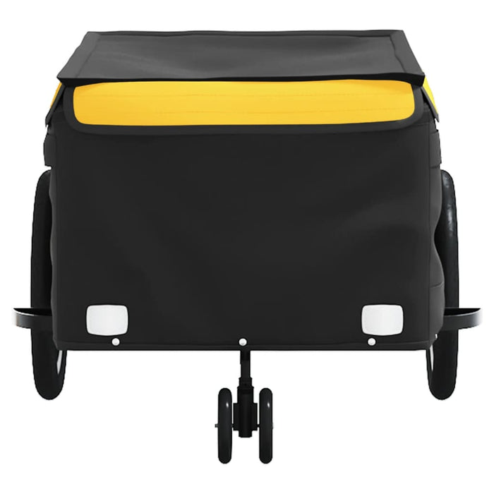 Rimorchio da Bici Nero e Giallo 45 kg in Ferro 94106