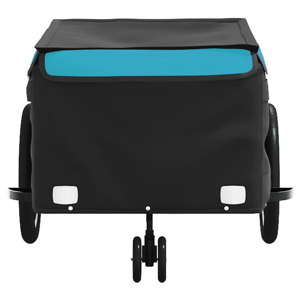 Rimorchio da Bici Nero e Blu 45 kg in Ferro 94107