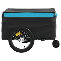 Rimorchio da Bici Nero e Blu 45 kg in Ferro 94107