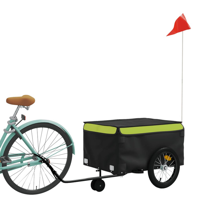 Rimorchio da Bici Nero e Verde 45 kg in Ferrocod mxl 90049