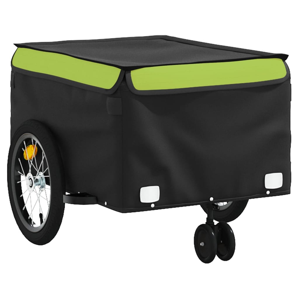 Rimorchio da Bici Nero e Verde 45 kg in Ferro 94109