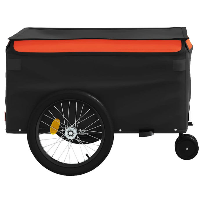 Rimorchio da Bici Nero e Arancione 45 kg in Ferro 94110