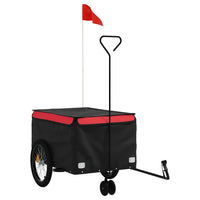 Rimorchio da Bici Nero e Rosso 45 kg in Ferro 94111