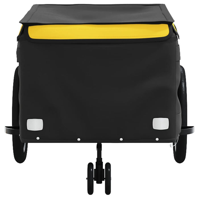 Rimorchio da Bici Nero e Giallo 45 kg in Ferro 94113