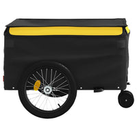 Rimorchio da Bici Nero e Giallo 45 kg in Ferro 94113