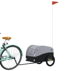 Rimorchio da Bici Nero e Grigio 30 kg in Ferrocod mxl 132732