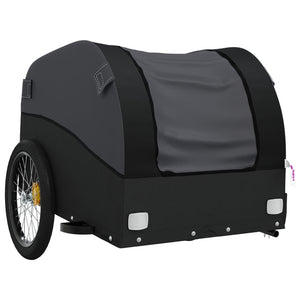 Rimorchio da Bici da Carico Nero 45 kg in Ferro 94129