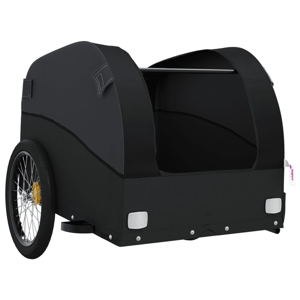 Rimorchio da Bici da Carico Nero 45 kg in Ferro 94129