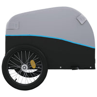 Rimorchio da Bici da Carico Nero e Blu 45 kg in Ferro 94135