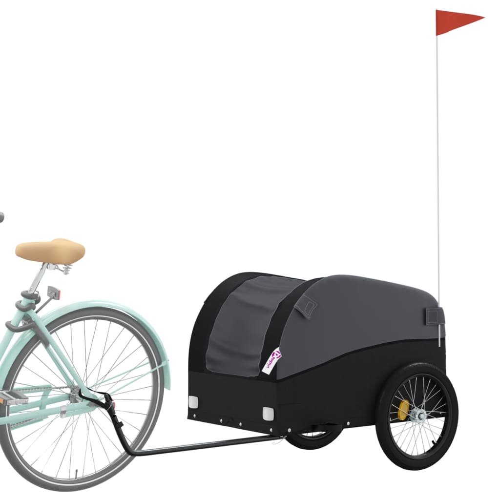 Rimorchio da Bici Nero 45 kg in Ferro 94136