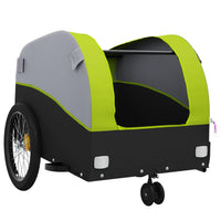 Rimorchio da Bici Nero e Verde 30 kg in Ferro 94144