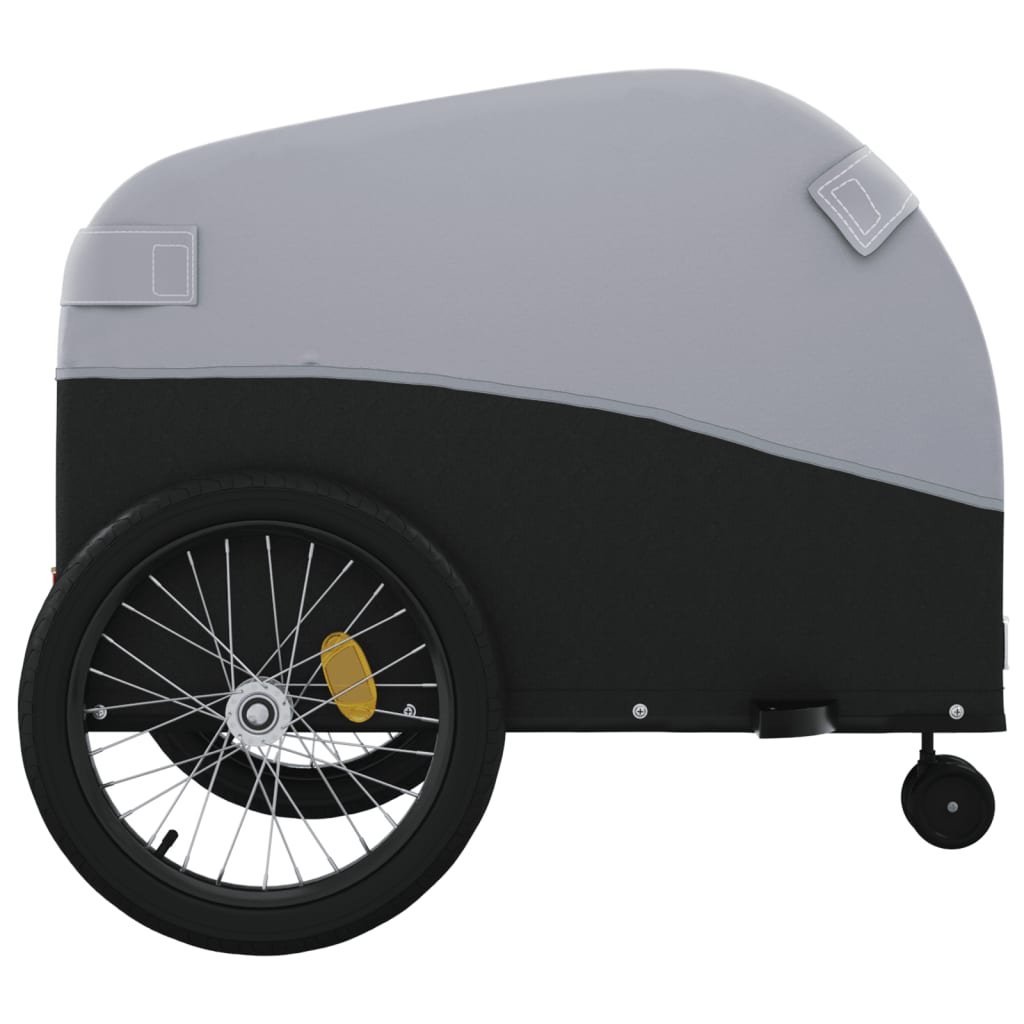 Rimorchio da Bici Nero e Grigio 45 kg in Ferro 94147