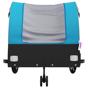 Rimorchio da Bici Nero e Blu 45 kg in Ferro 94149