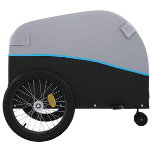 Rimorchio da Bici Nero e Blu 45 kg in Ferro 94149