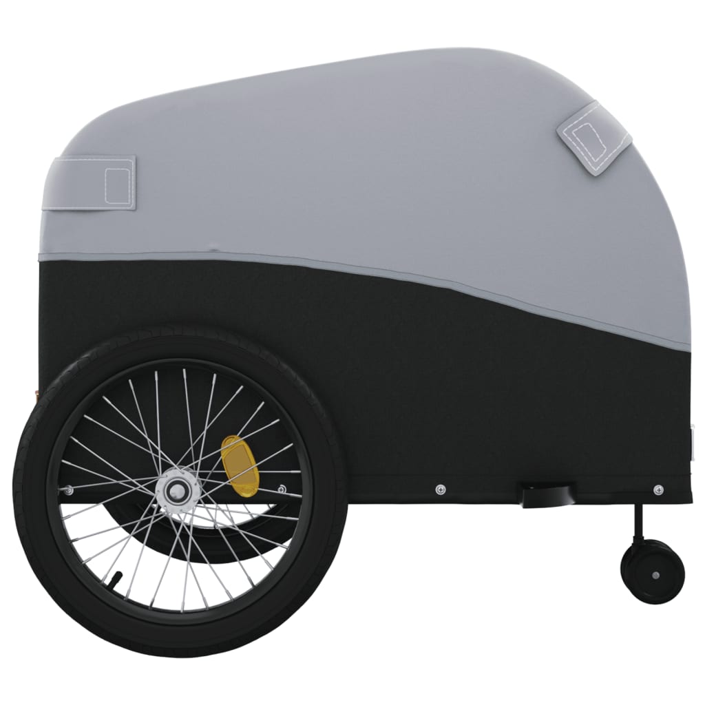 Rimorchio da Bici Nero e Grigio 45 kg in Ferro 94154