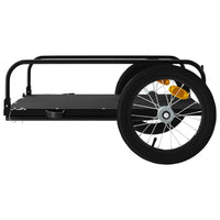 Rimorchio da Bici da Carico Nero 126x63x34 cm in Ferro 94202