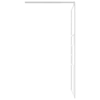 Parete Doccia con Mensola Bianco 90x195cm Vetro ESG e Alluminio 3185508