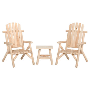 Set Divani da Giardino 3 pz in Legno Massello di Abete 3185511