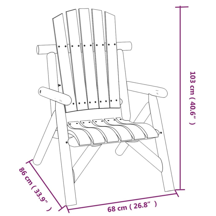 Set Divani da Giardino 3 pz in Legno Massello di Abete 3185511