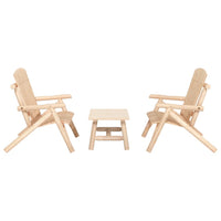 Set Divani da Giardino 3 pz in Legno Massello di Abete 3185515