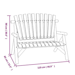 Set Divani da Giardino 3 pz in Legno Massello di Abete 3185515