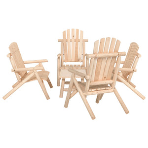 Set Divani da Giardino 5 pz in Legno Massello di Abete 3185517