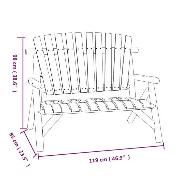 Set Divani da Giardino 5 pz in Legno Massello di Abete 3185517