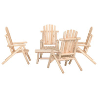 Set Divani da Giardino 5 pz in Legno Massello di Abete 3185519