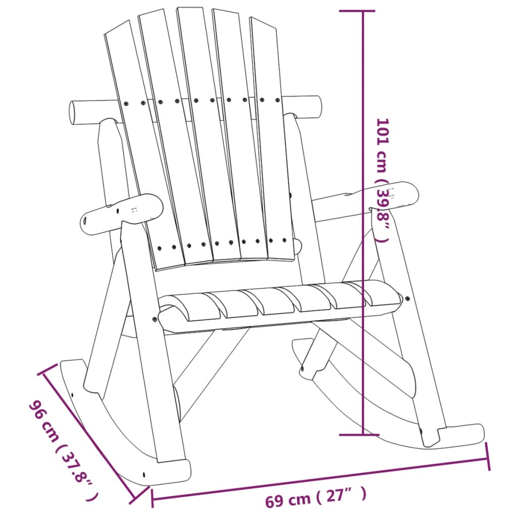 Set Divani da Giardino 4 pz in Legno Massello di Abete 3185525