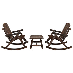 Set Divani da Giardino 3 pz in Legno Massello di Abete 3185528