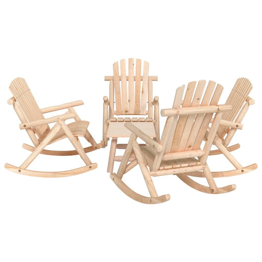 Set Divani da Giardino 5 pz in Legno Massello di Abete 3185529