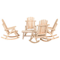 Set Divani da Giardino 5 pz in Legno Massello di Abete 3185531