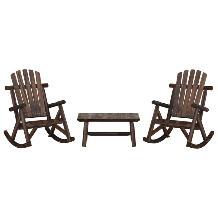 Set Divani da Giardino 3 pz in Legno Massello di Abete 3185534