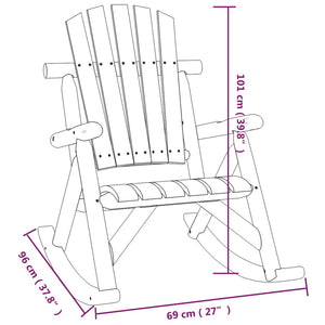 Set Divani da Giardino 3 pz in Legno Massello di Abete 3185534