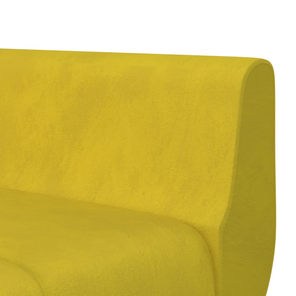 Divano Letto a L Giallo 275x140x70 cm in Velluto 3157210