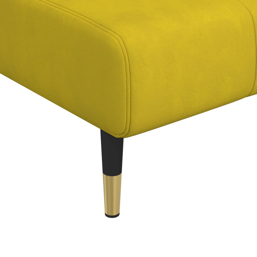 Divano Letto a L Giallo 275x140x70 cm in Velluto 3157210