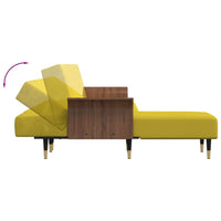 Divano Letto a L Giallo 279x140x70 cm in Velluto 3157219