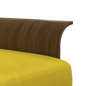 Divano Letto a L Giallo 279x140x70 cm in Velluto 3157219